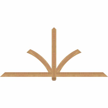 Ekena Millwork Redmond Smooth Timber Gable Bracket, Western Red Cedar, 84"W x 38"H x 1 1/2"D x 3 1/2"F, 11/12 Pitch GBW084X38X0204RED00SWR